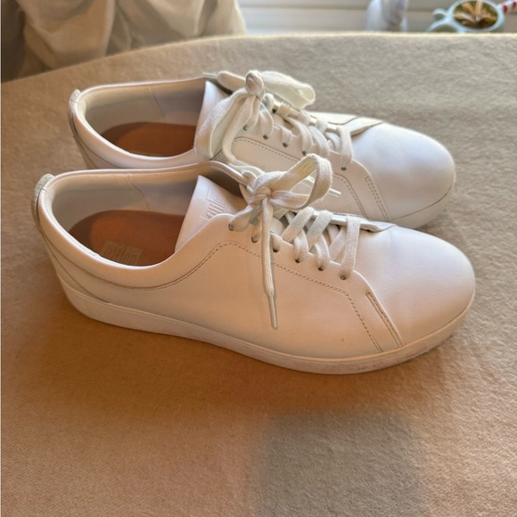 Fitflop Rally Leather Sneakers White Size 8 Free Shipping!! - Picture 2 of 4